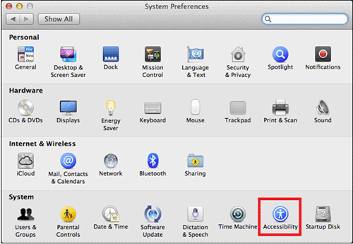 system preferences